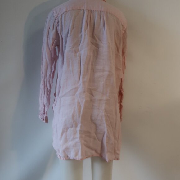Womens CP Shades Pink 100% Linen Shirt Dress S - Picture 4 of 6